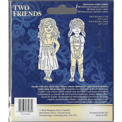 Tattered Lace. Two Friends Die Set. Die Cutting Cardmaking Scrapbooking Crafts