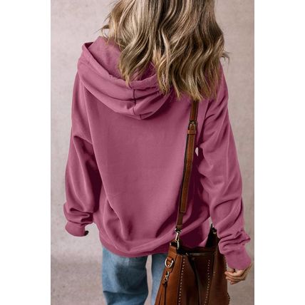 Valerian Fleece Lined Kangaroo Pocket Drawstring Chunky Hoodie