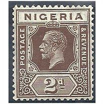 Nigeria 1928.SG20 2d Chocolate Mounted Mint.