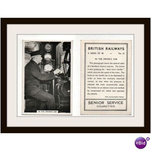 BRITISH RAILWAYS 1938 Senior Service Cigarette card 31 DRIVERS CAB