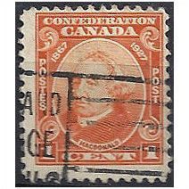 Canada 1927 SG266 1c Orange Good Used. .