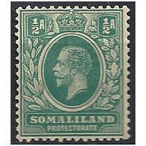 Somaliland Protectorate 1921 SG73 1/2a Blue-Green Mounted Mint ..