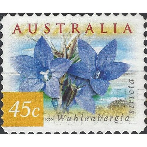 AUSTRALIA, FLOWER, Wahlenbergia stricta s/a, yellow 1999, 45c, #3