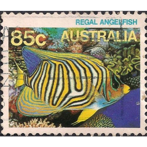 AUSTRALIA, FISH, Regal angelfish, yellow 1984, 85c