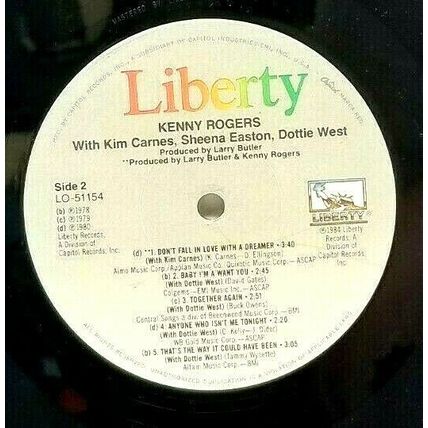 Duets by Kenny Rogers 1980 LP Vinyl Record (P6)