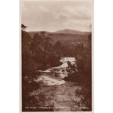 Glen Affaric Scotland River Arial Antique Real Photo Postcard