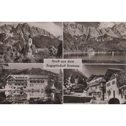 Zugspitzdorf Grainau Germany Multi View Vintage Real Photo Postcard