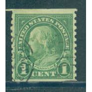 Used 597 1c Benjamin Franklin Fine NA1650