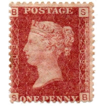 QUEEN VICTORIA FINE USED 1d. RED STAMP PLATE 209 HINGED