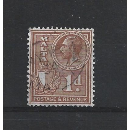 Malta.SG195 1d Chestnut.Fine Used.Apr25m