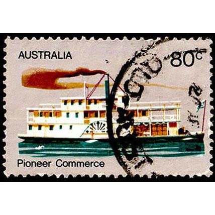 Australia 1972 Pioneer Life Commerce Boat 80c Used Stamp .