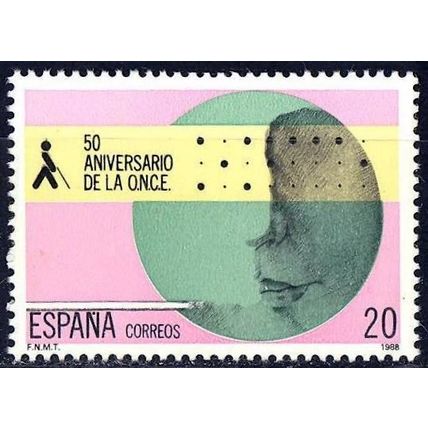 España. 1988. Mi # 2865. ONCE. National Organization of the Blind of Spain