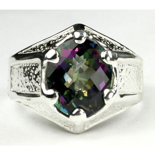 Mystic Fire Topaz, 925 Sterling Silver Gothic Ring, SR234