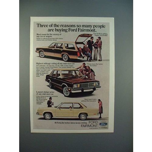 1978 Ford Fairmont Car Ad - Three of the Reasons