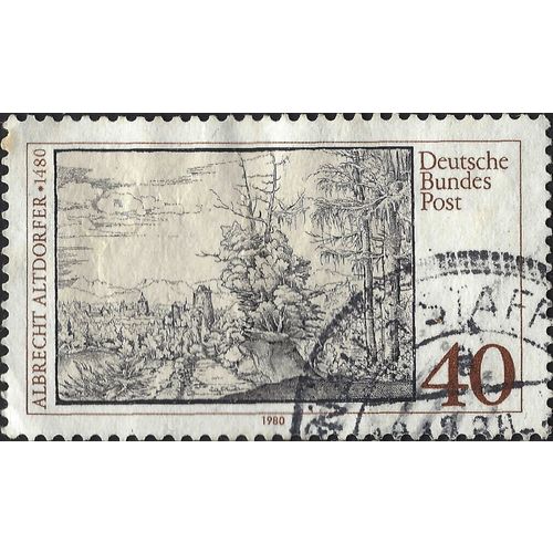 GERMANY, Albrecht Altdorfer 1480-1538, brown 1980, 40pf