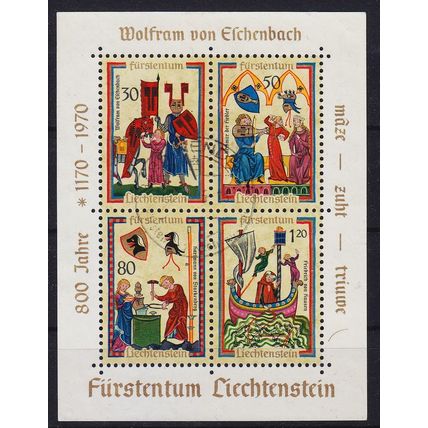 LIECHTENSTEIN [1970] MiNr 0527-28 Block 8 ( O/used ) Musik