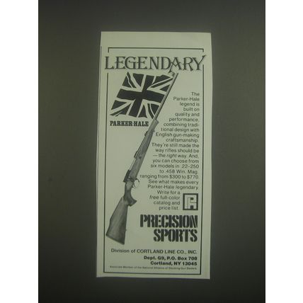 1985 Parker-Hale Rifles Ad - Legendary