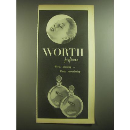 1945 Worth Je Reviens and Imprudence Pefumes Ad - Worth Knowing