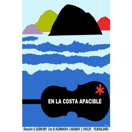 Decoration movie Poster for film"Peaceful COAST"Beach.Violin.Romantic wall art