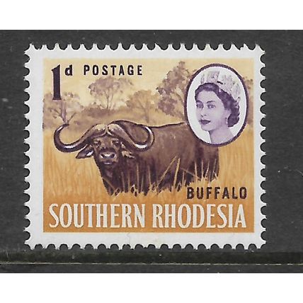SOUTHERN RHODSIA 1964 1d AFRICAN BUFFALO SG 93 U/M MINT