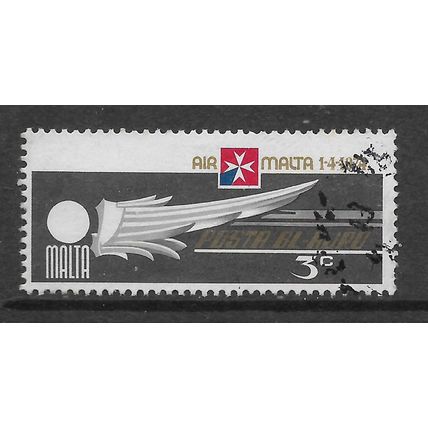 MALTA 1974 3c AIR MALTA EMBLEM SG 516 FINE USED