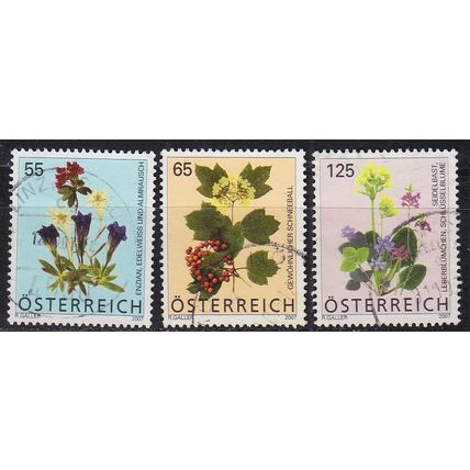 ÖSTERREICH AUSTRIA [2007] MiNr 2631-33 ( O/used ) Blumen