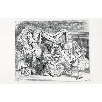 The Duchess Alice's Adventures In Wonderland Book Postcard