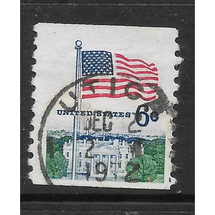 USA 1968 6c US FLAG AND THE WHITE HOUSE SG 1318 FINE USED#3