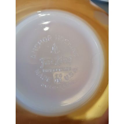 Anchor Hocking Peach Fire King Saucer