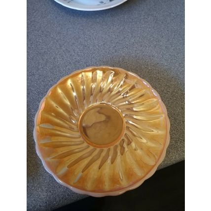 Anchor Hocking Peach Fire King Saucer