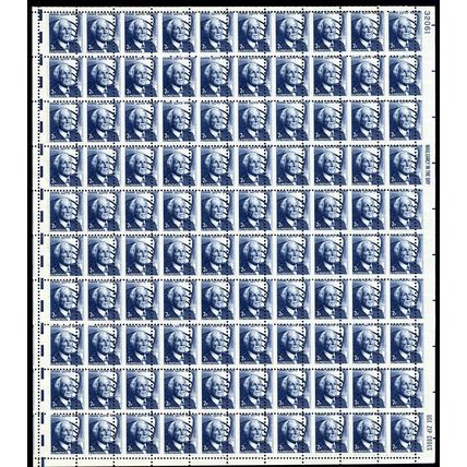 1280, MNH 2¢ Misperforation Shift Error In Complete Sheet of 100 - Stuart Katz