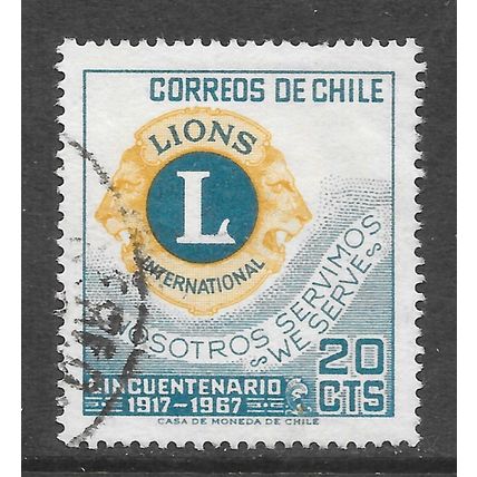 CHILE 1967 100th years LIONS CLUB INTERNATIONAL USED