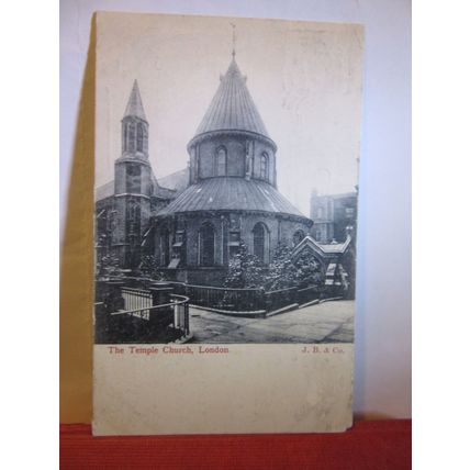 THE TEMPLE CHURCH, LONDON. used antique postcard 1904 pm #