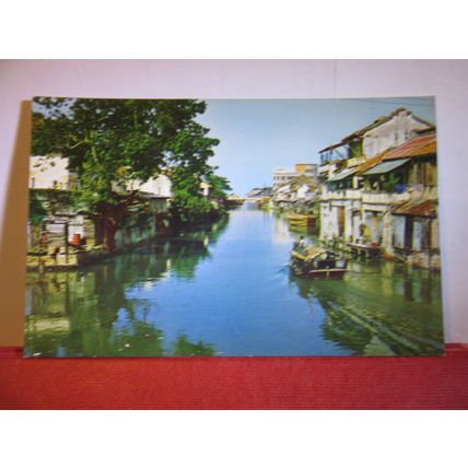 MALACCA RIVER, MALACCA, MALAYSIA unused standard sized postcard (b) dated 1973 #