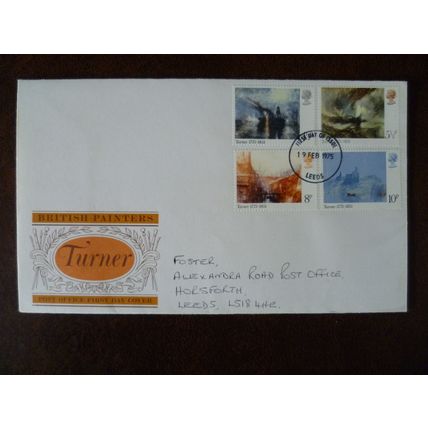 1975 GB British Painters Turner FDC Leeds date stamp Art paintings Venice ships