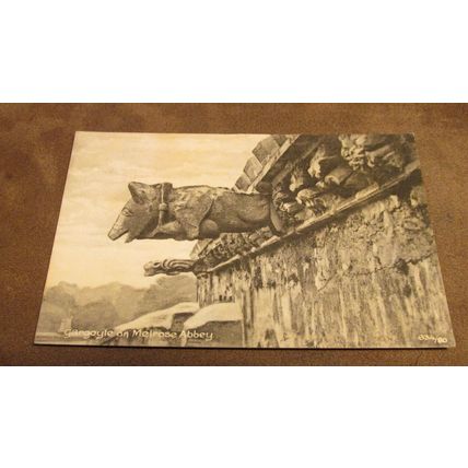 1911 fr Postcard - Gargoyle @ Melrose Abbey - Scottish Borders