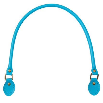 Pair Of Genuine Leather Replacent Bag Handbag Handles (Blue - 50cm)