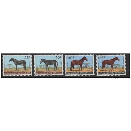 Sénégal 1971 Chevaux Horses Pferde Yv. 343 344 349 350 4 val. RARE MNH