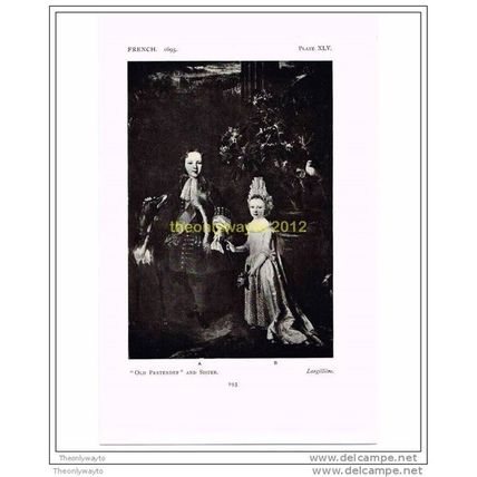 OLD PRETENDER' & SISTER, LARGILLIERE, FRENCH, c1695, FROM HISTORIC COSTUME, BO