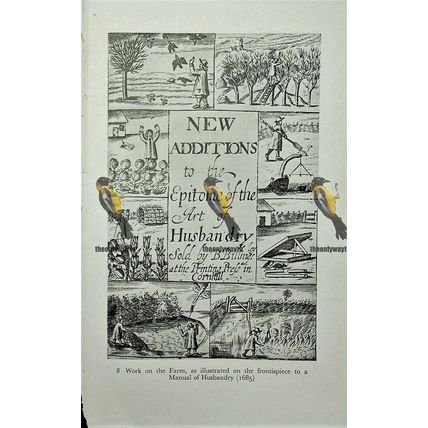 Art Of Husbandry 1685, (Reverse Household Pursuits) Book Illustration, 1949