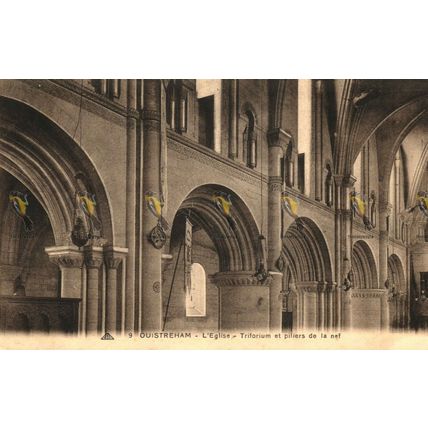 Ouistreham, L'Eglise, Triforium & Les Piliers De La Nef, France, 9 Postcard