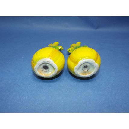 Vintage Ceramic Yellow and Green Onion Salt and Pepper Shakers Made Japan 1950's