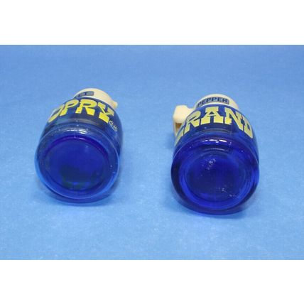 VINTAGE Cobalt GRAND OLE OPRY SOUVENIR SALT PEPPER SHAKERS SET Blue Yellow 1950s