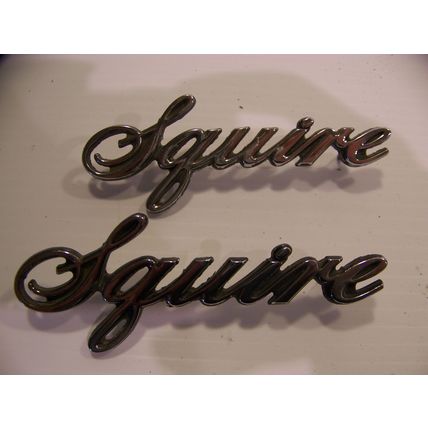 1972 FORD SQUIRE SCRIPT EMBLEMS OEM #D2OB-16098-GA PAIR