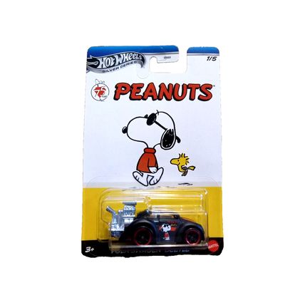2025 HOT WHEELS BLACK VOLKSWAGEN BEETLE 1/5 75 YEARS PEANUTS SILVER SERIES