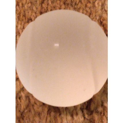 Frosted Glass Tennis Ball 2.25 Inch Desktop Office Paperweight Surface Scratches