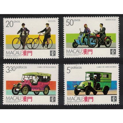 Macao Macau Bicycles Motorbike Cars Transport 4v 1988 MNH SG#669-672