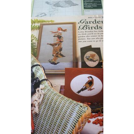 Garden Birds Cross Stitch Chart Winter Birds 1990s Magazine Chart Lesley Brankin