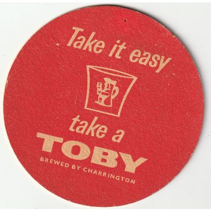 BEER MAT - CHARRINGTON BREWERY - TOBY ALE - (Cat No 028) - (1962)
