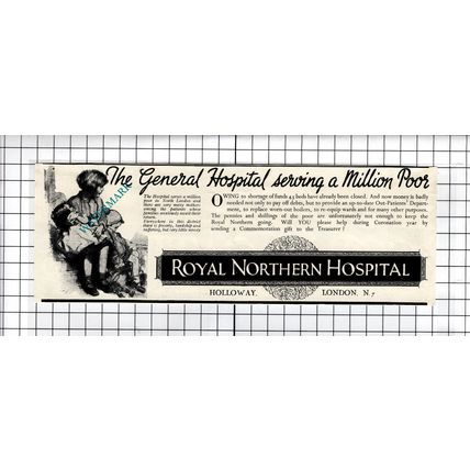 Royal Northern Hospital Holloway London Appeal Advert - 1937 Cutting
